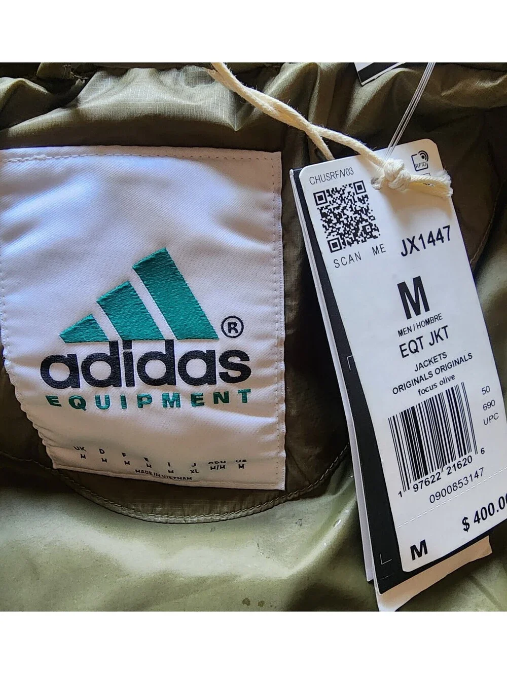 Size M - New Men's Adidas Pertex Jacket - Oluve